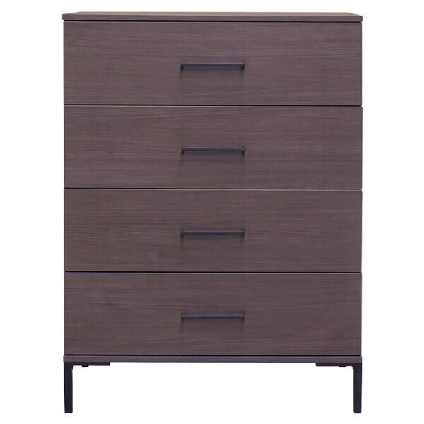 Συρταριέρα Calliope pakoworld με 4 συρτάρια wenge-μαύρο 80x44x108εκ - Image 3