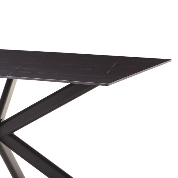 Τραπέζι Bethan pakoworld sintered stone γκρι cement-μαύρο 180x90x75εκ - Image 2
