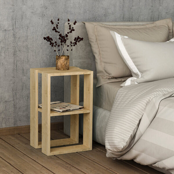 Κομοδίνο Passion pakoworld oak 34x30x55εκ - Image 2