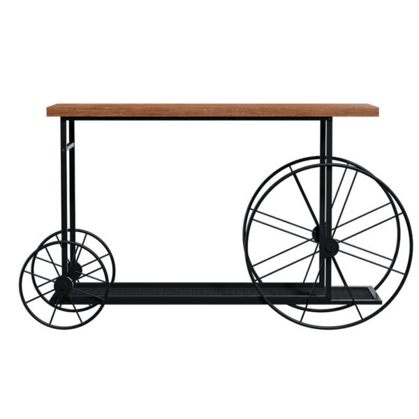Κονσόλα Bike pakoworld χρώμα μαύρο-καρυδί 148x28x85εκ - Image 3