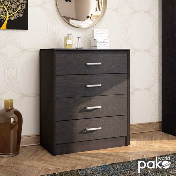 Συρταριέρα OLYMPUS pakoworld με 4 συρτάρια χρώμα wenge 80x40x95εκ - Image 2
