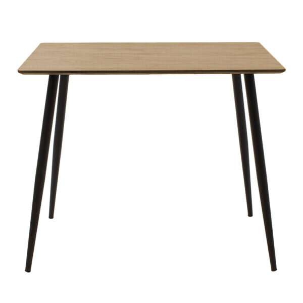 Τραπέζι Cuba pakoworld MDF sonoma-μαύρο 70x70x75εκ - Image 2