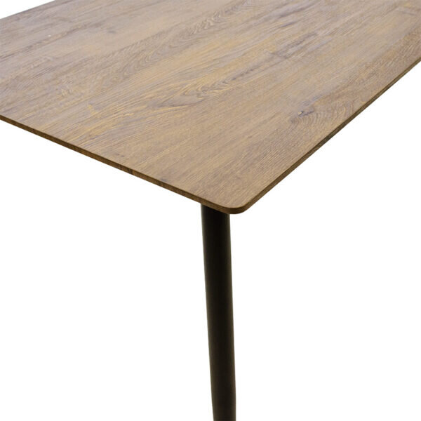 Τραπέζι Cuba pakoworld MDF sonoma-μαύρο 70x70x75εκ - Image 3