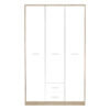 Ντουλάπα ρούχων Serenity pakoworld τρίφυλλη sonoma-λευκό 118.5x54x196.5εκ