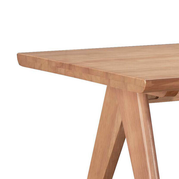 Τραπέζι Winslow pakoworld ξύλο rubberwood ανοικτό καρυδί 160x85x75εκ - Image 2