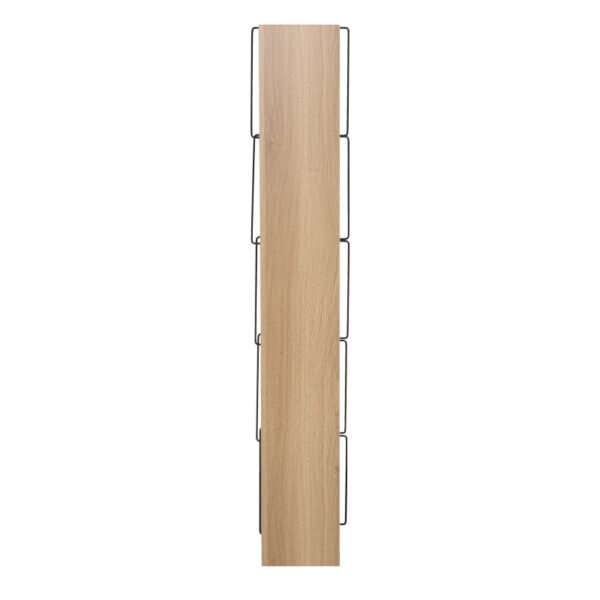 Βιβλιοθήκη Tars pakoworld οακ-μαύρο 60x24x146.5εκ - Image 2
