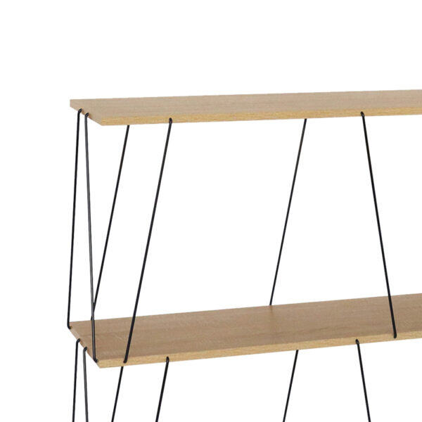 Βοηθητικό τραπέζι-ραφιέρα Tars pakoworld oak-μαύρο 80x30x69.2εκ - Image 2