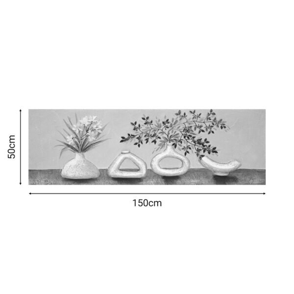 Πίνακας σε καμβά 3D Vase II Inart 150x3x50εκ - Image 2