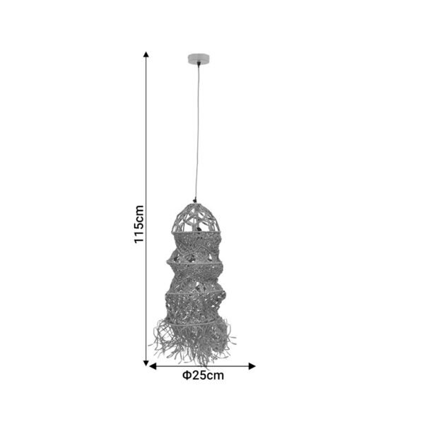 Φωτιστικό οροφής Frola Inart E27 φυσικό Φ25x115εκ - Image 4