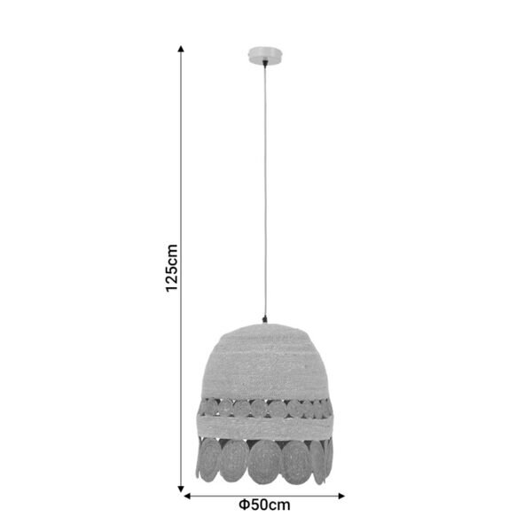 Φωτιστικό οροφής Amide Inart E27 φυσικό Φ50x125εκ - Image 4