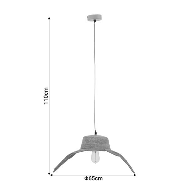 Φωτιστικό οροφής Jarua Inart E27 φυσικό Φ65x110εκ - Image 4