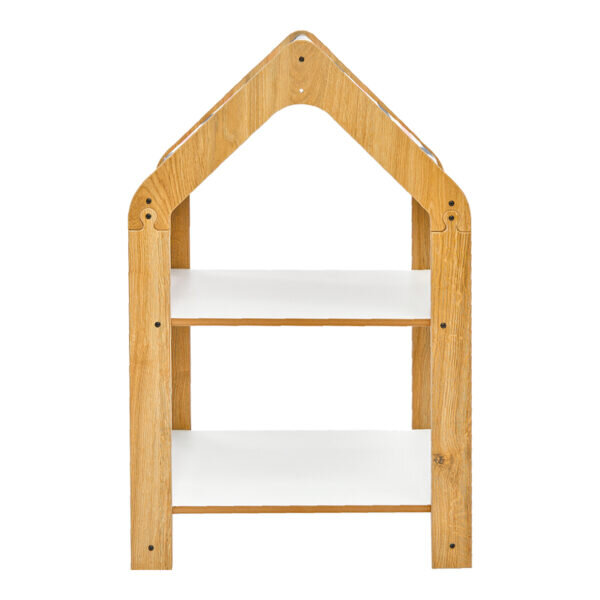 Ραφιέρα Montessori Zoilen pakoworld φυσικό-λευκό-ροζ mdf 50x30x80εκ - Image 2