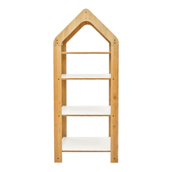 Ραφιέρα Montessori Zoilen II pakoworld φυσικό-λευκό-ροζ mdf 50x30x120εκ - Image 2