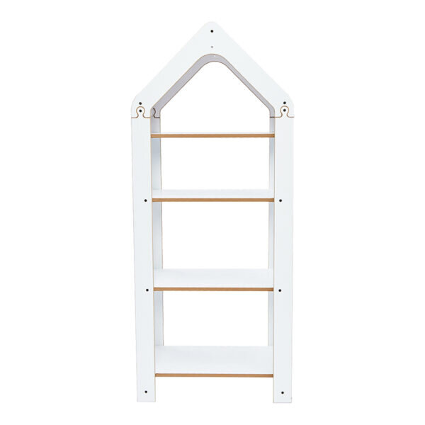 Ραφιέρα Montessori Zoilen II pakoworld λευκό-ροζ mdf 50x30x120εκ - Image 2