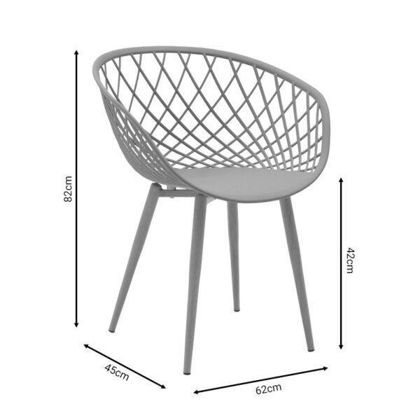 Πολυθρόνα Ezra pakoworld μαύρο pp-πόδι μαύρο μέταλλο 62x42x82εκ - Image 6