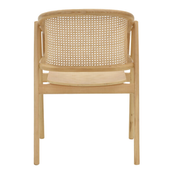 Πολυθρόνα Wenzy pakoworld φυσικό Rattan - μασίφ ξύλο toon 58x58x82εκ - Image 5