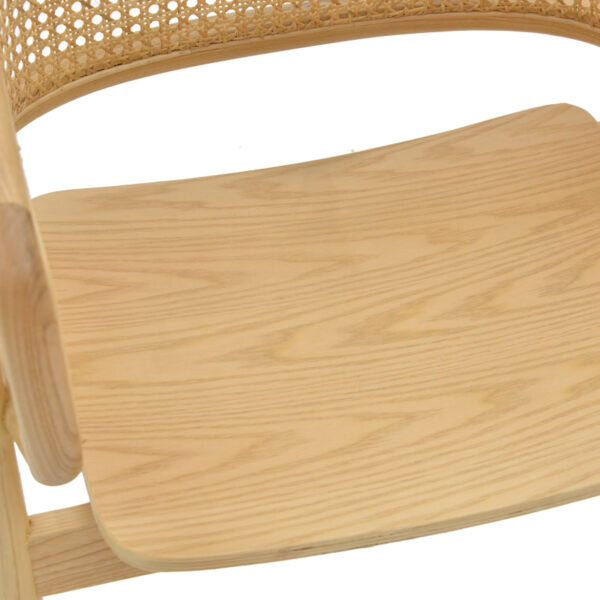 Πολυθρόνα Wenzy pakoworld φυσικό Rattan - μασίφ ξύλο toon 58x58x82εκ - Image 8