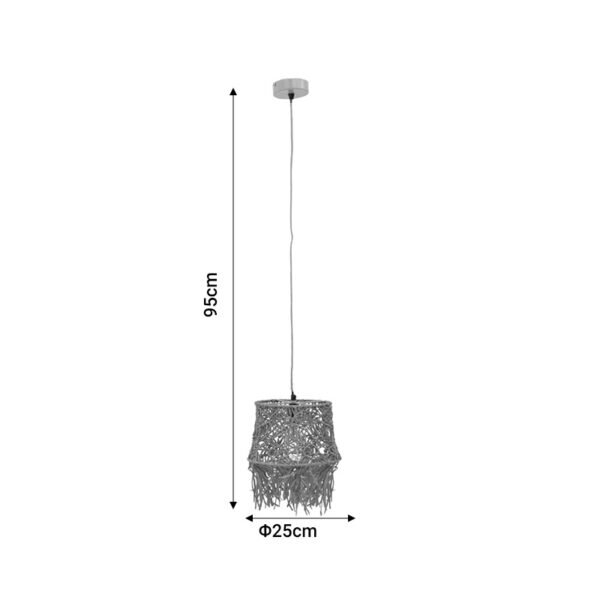Φωτιστικό οροφής Rapom Inart E27 φυσικό Φ25x95εκ - Image 4