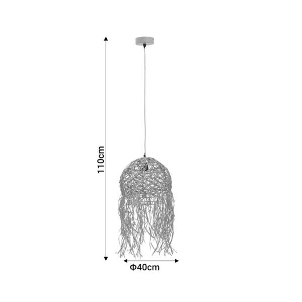 Φωτιστικό οροφής Amelon Inart E27 φυσικό Φ40x110εκ - Image 4