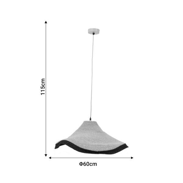 Φωτιστικό οροφής Hatty Inart E27 φυσικό Φ60x115εκ - Image 4