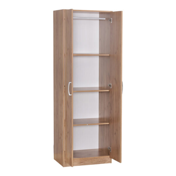 Ντουλάπα Jonar pakoworld δίφυλλη oak μελαμίνης 60x42x180εκ - Image 2