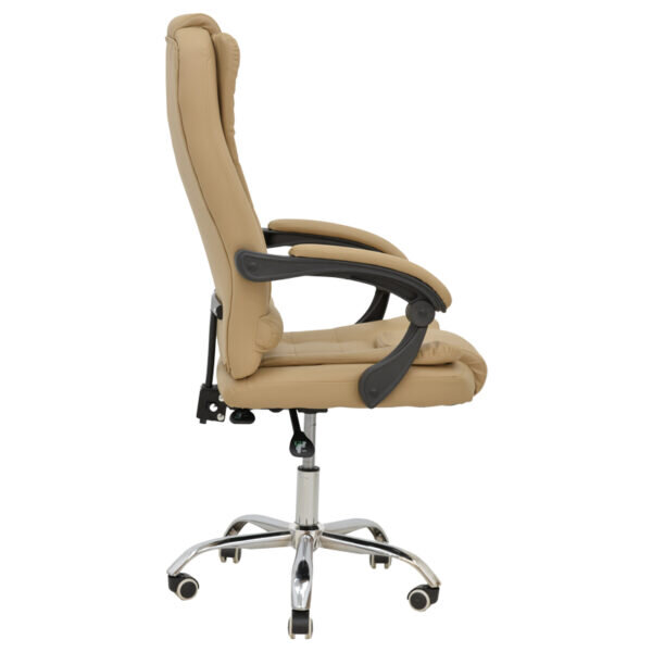 Καρέκλα γραφείου διευθυντή Toronsi pakoworld μπεζ pu 60x68x128εκ - Image 3
