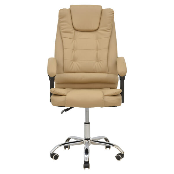 Καρέκλα γραφείου διευθυντή Toronsi pakoworld μπεζ pu 60x68x128εκ - Image 4