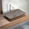 Επικαθήμενος Νιπτήρας Πορσελάνης 60x37,7εκ. Bianco Ceramica Rio 38060-530 Taupe Matt