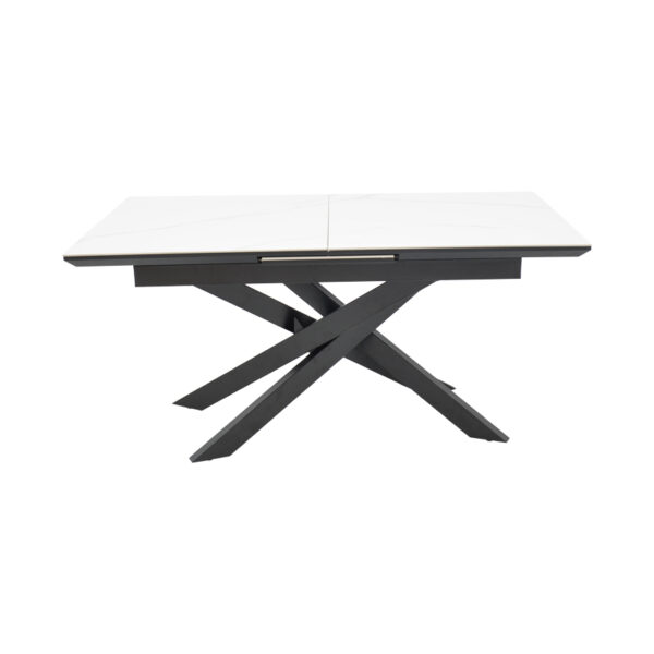 Τραπέζι Rogemi pakoworld γκρι mdf-μαύρο μέταλλο 160-200x90x75εκ - Image 3