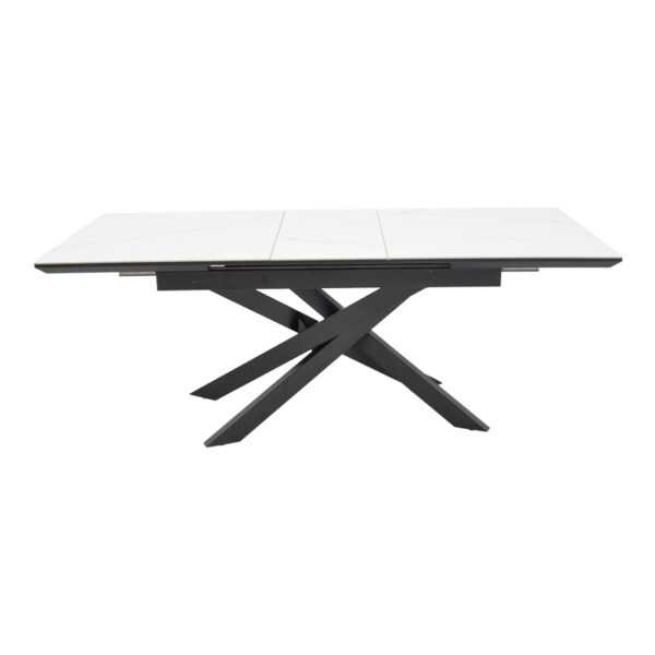Τραπέζι Rogemi pakoworld γκρι mdf-μαύρο μέταλλο 160-200x90x75εκ - Image 4