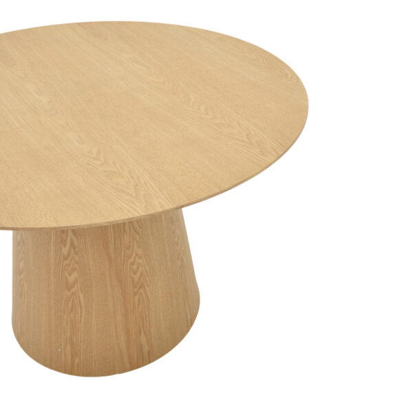 Τραπέζι Kayano pakoworld mdf σε φυσική απόχρωση Φ120x72εκ - Image 2