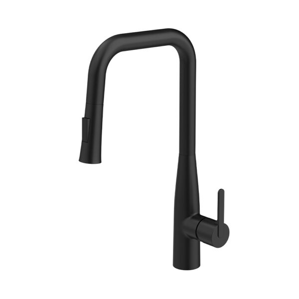 Μπαταρία Κουζίνας Orabella Comfort 20123 Black Matt Με Αποσπώμενο Ντουζ 2 Ροών