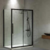 Ευθύγραμμη Καμπίνα Ντουζιέρας Devon Flow Slider 107-111x195cm Clear Glass SLF110C-400 Black Matt