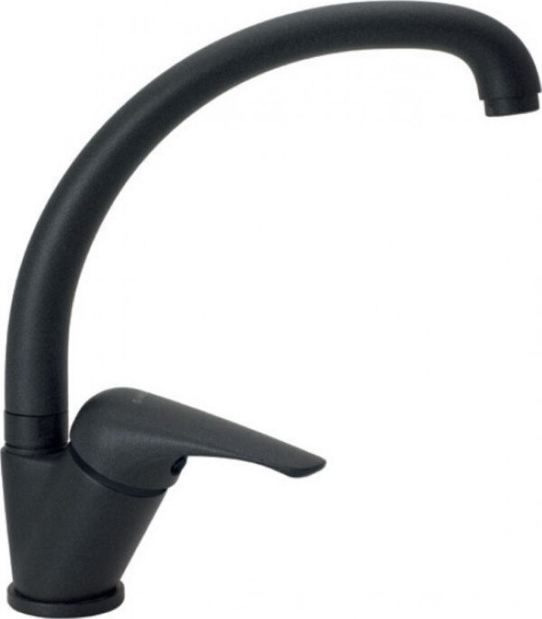 Μπαταρία Κουζίνας Πάγκου Ψηλή Modea Viospiral Elit Vivid Space Black 00-2021 Μαύρο Ματ  Με Υψηλό Περιστρεφόμενο Ρουξούνι Fusa