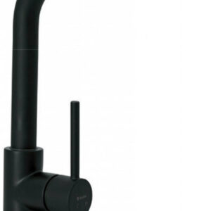Μπαταρία Κουζίνας Πάγκου Modea Line Vivid Total Black Μαύρο 00-2081 Μαύρη Ματ Με Υψηλό Περιστρεφόμενο Ρουξούνι