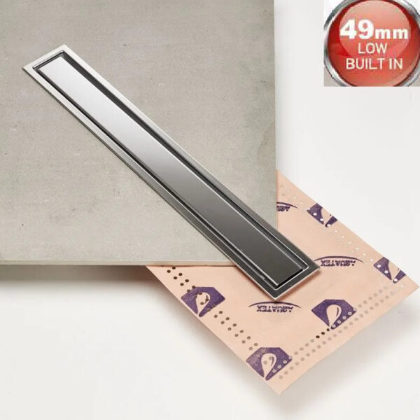 Κανάλι Ντουζiέρας Σιφών Tema 93736-1 60cm Ανοξείδωτο Χρωμέ με Μόνωση
