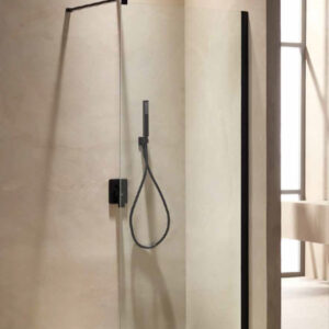 Διαχωριστικό Ντουζιέρας Tema Free 100x195cm Walk-In Black Matt WA 100195 N