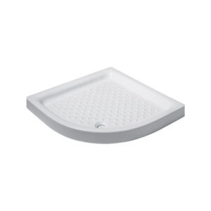 Ντουζιέρα Ημικυκλική Πορσελάνης 80x80x9 Porcelain 5 Λευκή