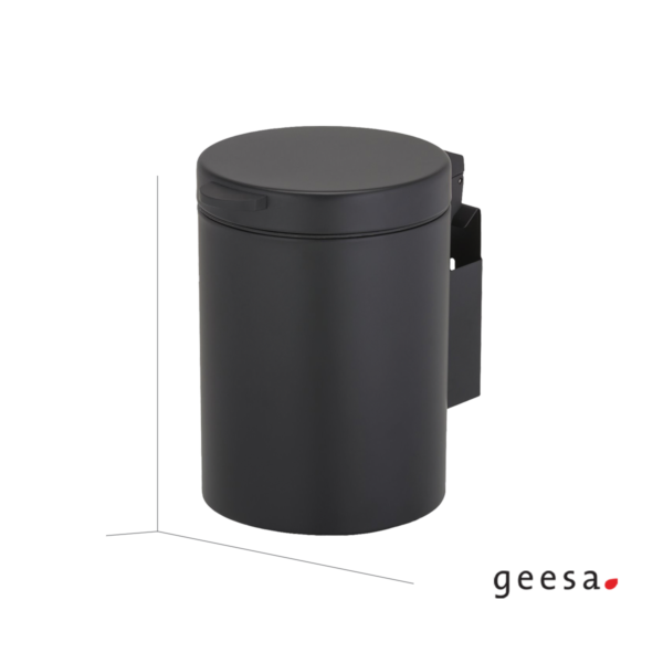 Επίτοιχο Χαρτοδοχείο Ορειχάλκινο 3L Geesa 644-400 Black Matt