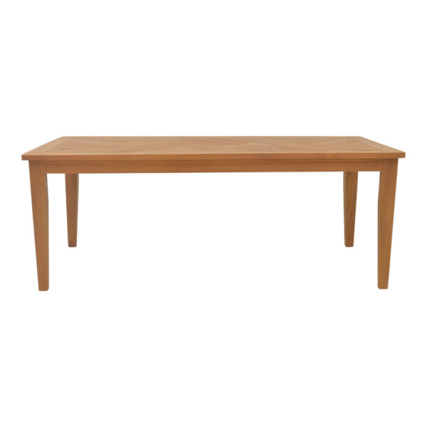 Τραπέζι Mady pakoworld teak ξύλο σε φυσική απόχρωση 200x100x75εκ - Image 2