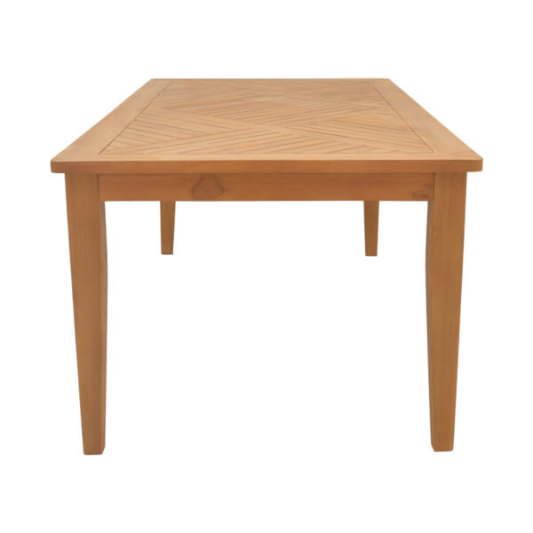 Τραπέζι Mady pakoworld teak ξύλο σε φυσική απόχρωση 200x100x75εκ - Image 3