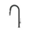 Μπαταρία Κουζίνας Πάγκου Carron Piza 48780 Granite Graphite με Ψηλό Περιστρεφόμενο Κορμό και Συρόμενο Ντους