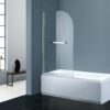 Διαχωριστικό Μπανιέρας Devon Primus Plus DG 850T-100 85x140εκ Μονόπτυχη Διάφανη Με Πετσετοκρεμάστρα