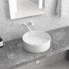 Επικαθήμενος Νιπτήρας Μπάνιου Φ35.5 εκ. Karag LT3134-MMW Λευκός Ματ