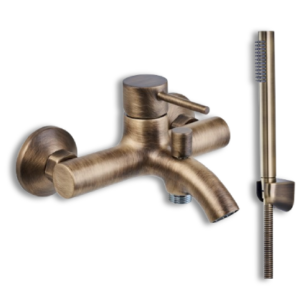 Μπαταρία Λουτρού Αναμεικτική Modea Etna Minimal Brushed Bronze 00-07012/BR
