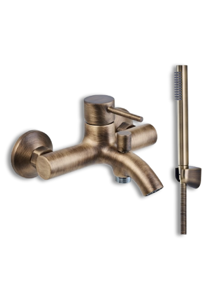 Μπαταρία Λουτρού Αναμεικτική Modea Etna Minimal Brushed Bronze 00-07012/BR