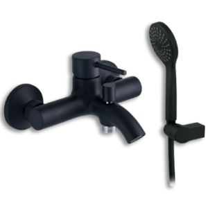 Μπαταρία Λουτρού Αναμεικτική Modea Etna Minimal Matt Black 00-07012/B