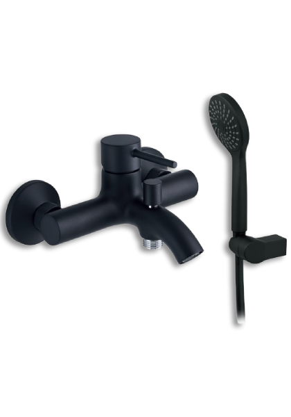 Μπαταρία Λουτρού Αναμεικτική Modea Etna Minimal Matt Black 00-07012/B