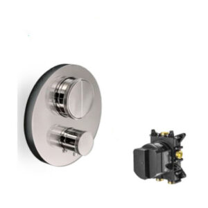 Almar Thermo Θερμοστατικός Μίκτης Εντοιχισμού 2 Εξόδων και Κιτ Εντοιχισμού E176632-110 E134001 Inox
