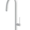 Μπαταρία Κουζίνας Πάγκου Armando Vicario Tozo 48780-300 White Matt Με Υψηλό Περιστρεφόμενο Ρουξούνι με Συρόμενο Ντουζ Μονής Ροής Λευκή Ματ